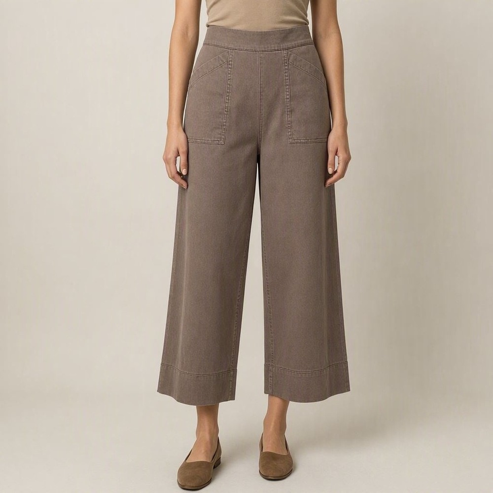 Cropped Minimalist Quiet Luxury Utility Wide Leg Pants Joie Size 6 High Rise